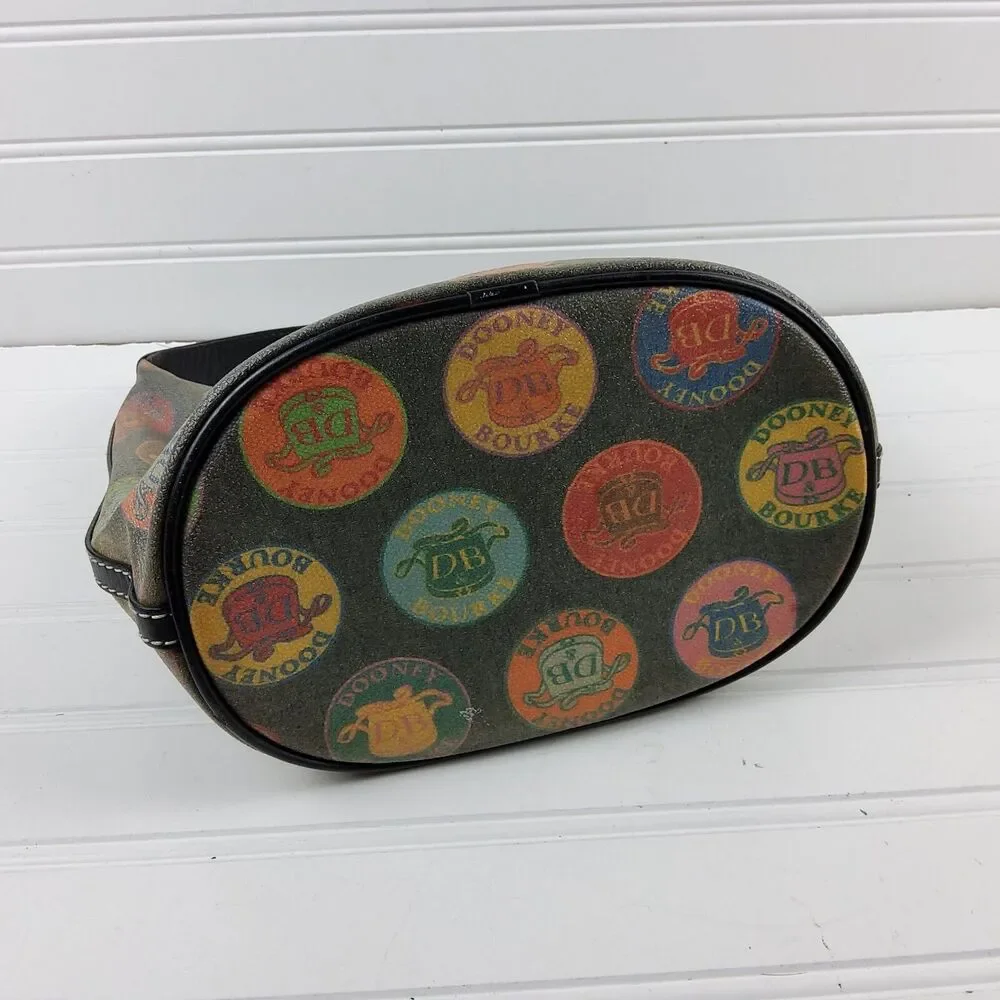 Dooney & Bourke Coated Canvas Hobo Shoulder Handbag Purse